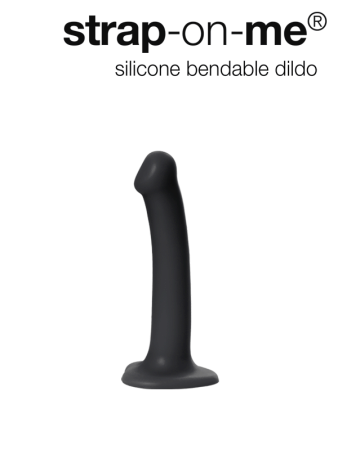 Страпон ремневой нереалистичный на присоске Strap-on-me, S, черный, 17 см, Ø 2,7