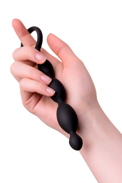 Цепочка анальная TOYFA A-Toys, черная, 13,7 см, Ø 2,3