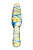 Фаллоимитатор Sexus Glass,стекло,цветной,16см