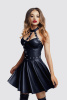 Платье Glossy Marisa из материала Wetlook, черное, S