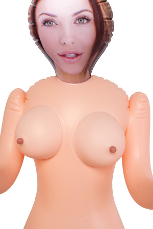 Кукла надувная TOYFA Dolls-X CASSANDRA, брюнетка, с двумя отверстиями, 160 см