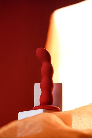 Анальный фаллоимитатор TODO BY TOYFA FAVORITE, силикон, красный, 13 см, Ø 2,8 см