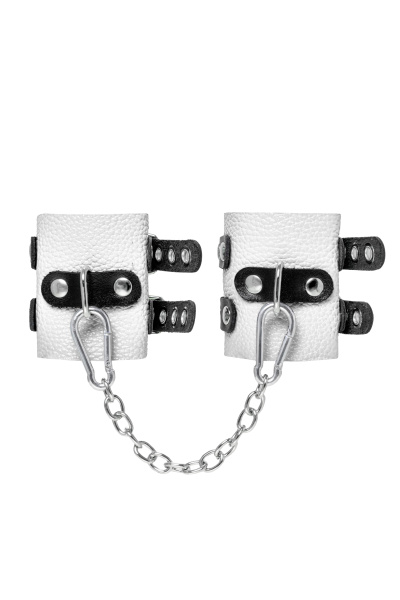 Наручники Pecado BDSM с двумя ремешками с люверсами,мягкие