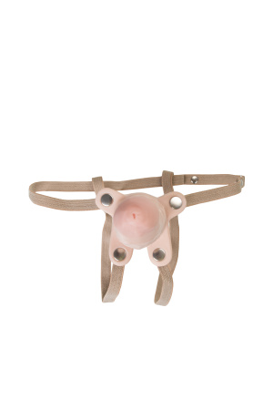 Фаллопротез LoveToy поясной, телесный, 15 см