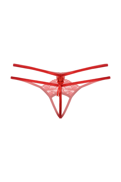 Стринги открытые, красные, S/L