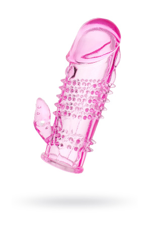 Насадка на пенис TOYFA, TPE, розовая, 13 см