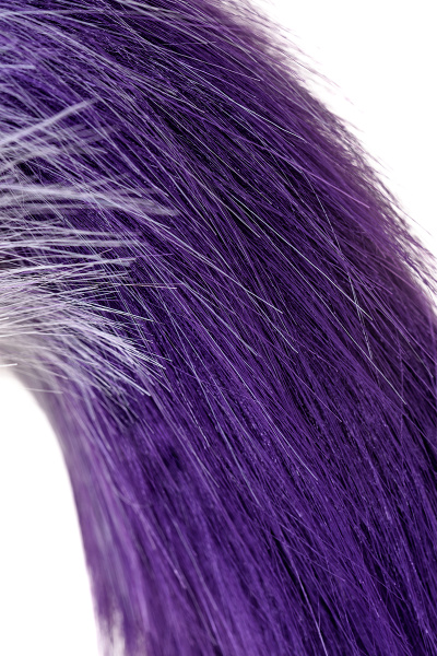 Анальная втулка  с декоративным хвостом TOYFA POPO Pleasure, Бело-фиолетовый, Ø 3,3