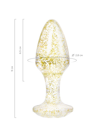 Анальная втулка TOYFA, акрил, золотистая, 8 см, Ø 2,8 см