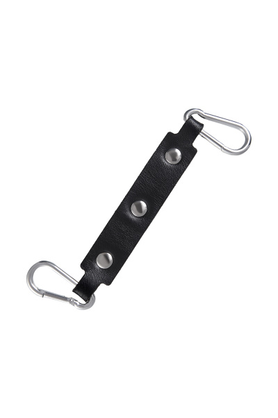 Оковы с красной окантовкой Pecado BDSM, натуральная кожа, черные