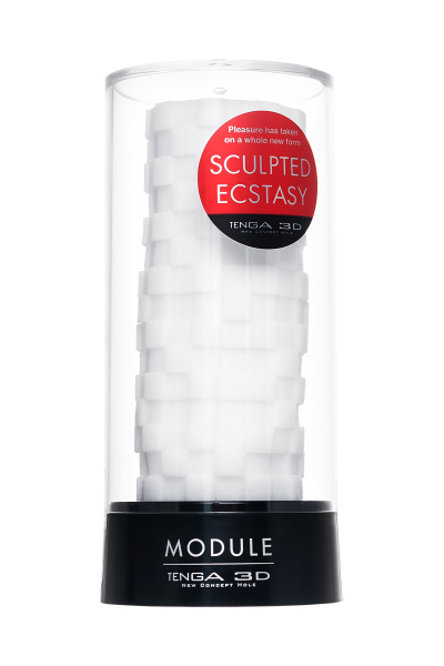 Мастурбатор нереалистичный Tenga 3D  Module, TPE, белый, 11,6 см