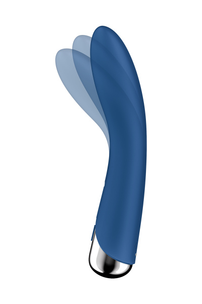 Вибратор для точки G  с ротацией Satisfyer Spinning Vibe 1, силикон, синий, 17,8 см