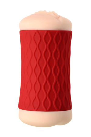 Мастурбатор двусторонний JOS NADIN, TPR,  телесный, 14,5 см