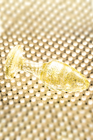 Анальная втулка TOYFA, акрил, золотистая, 8 см, Ø 2,8 см