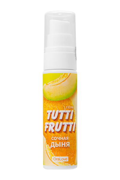 Гель-смазка съедобная  TUTTI-FRUTTI для орального секса со вкусом сочная дыня 30 г.